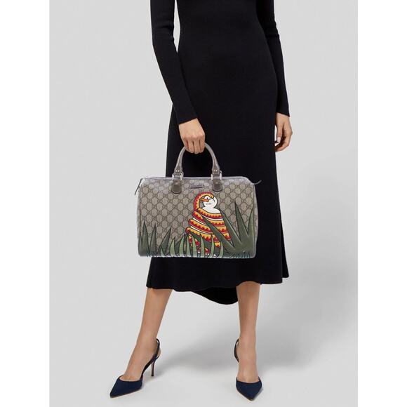 Gucci Handbags - Gucci x Unicef Snowman In Africa Boston Monogram Bag